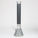 LV Print 18" 7mm Glow in the Dark Beaker Bong - Glasss Station