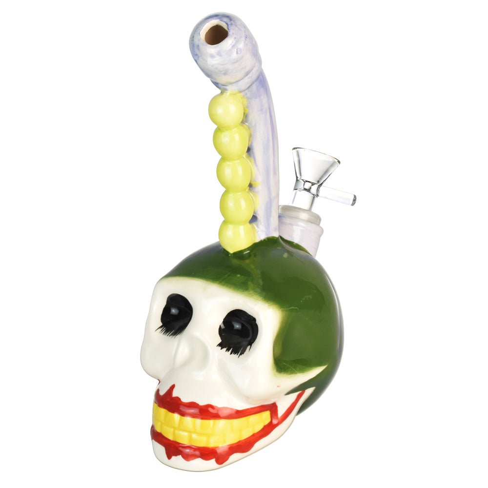 Maniacal Skull Ceramic 8" Water Pipe - Glasss Station