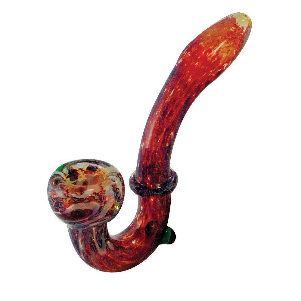 Multi-Color Frit Glass Sherlock Pipe - Glasss Station