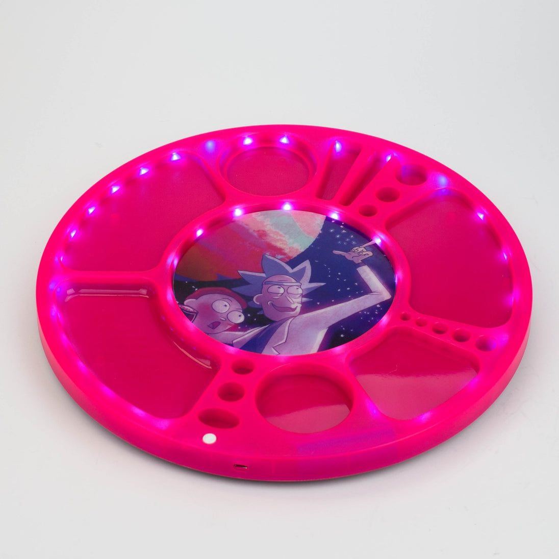 Multifunctional 360 Degree Rotating Led Spinning Rolling Tray - Glasss Station