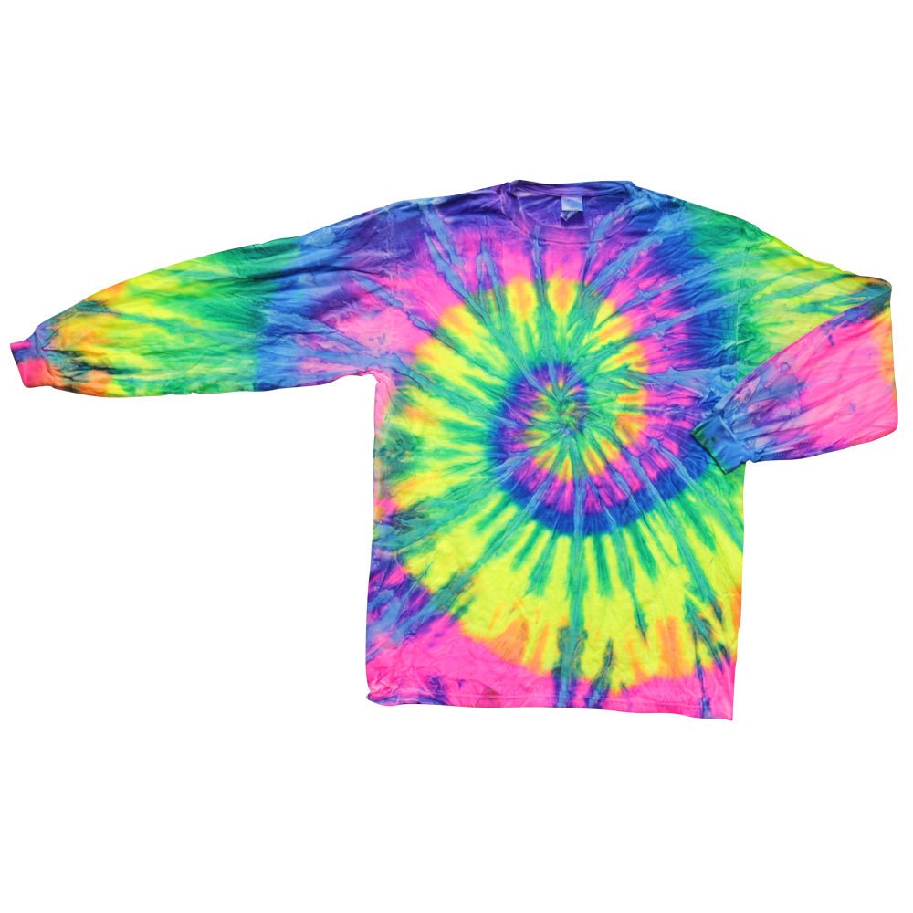 Neon Rainbow Long Sleeve Tie-Dye - Glasss Station