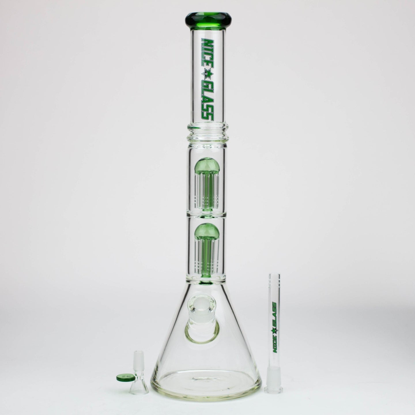 NG-19" Double 6-Arm Tree Beaker Bong - Glasss Station