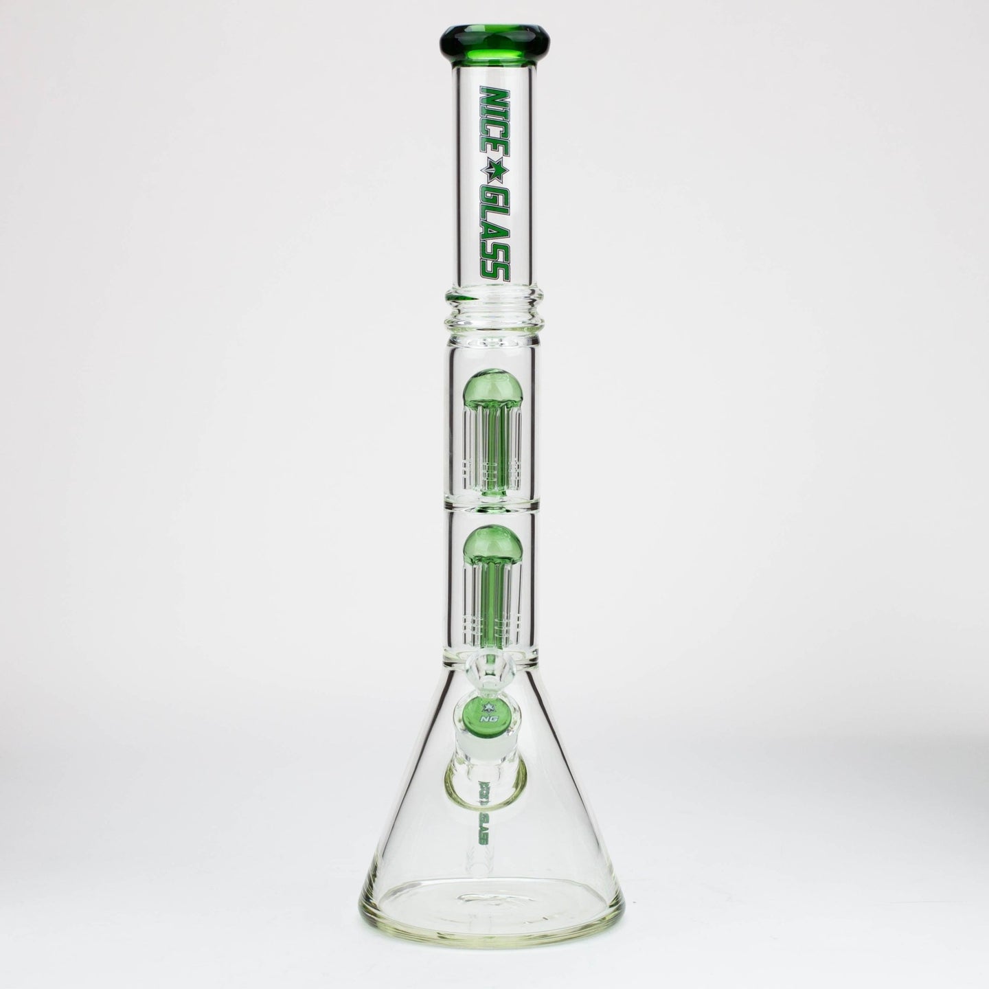 NG-19" Double 6-Arm Tree Beaker Bong - Glasss Station