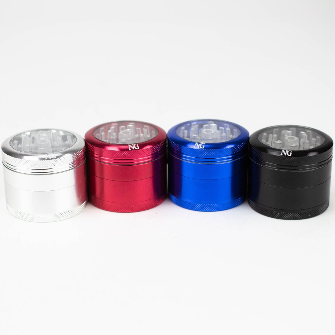 NG 4-Piece Aluminum Grinder with Window - Glasss Station