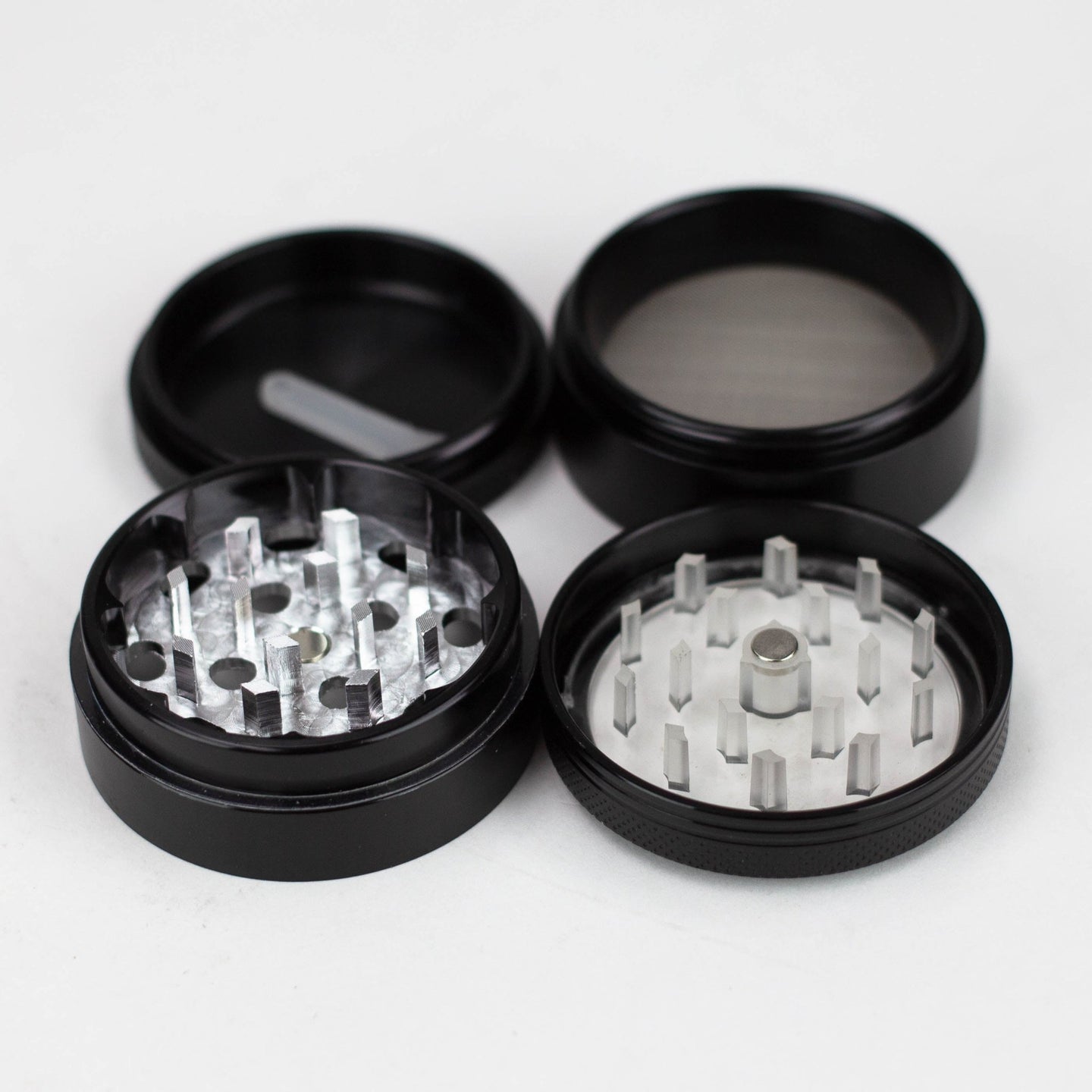 NG 4-Piece Aluminum Grinder with Window - Glasss Station