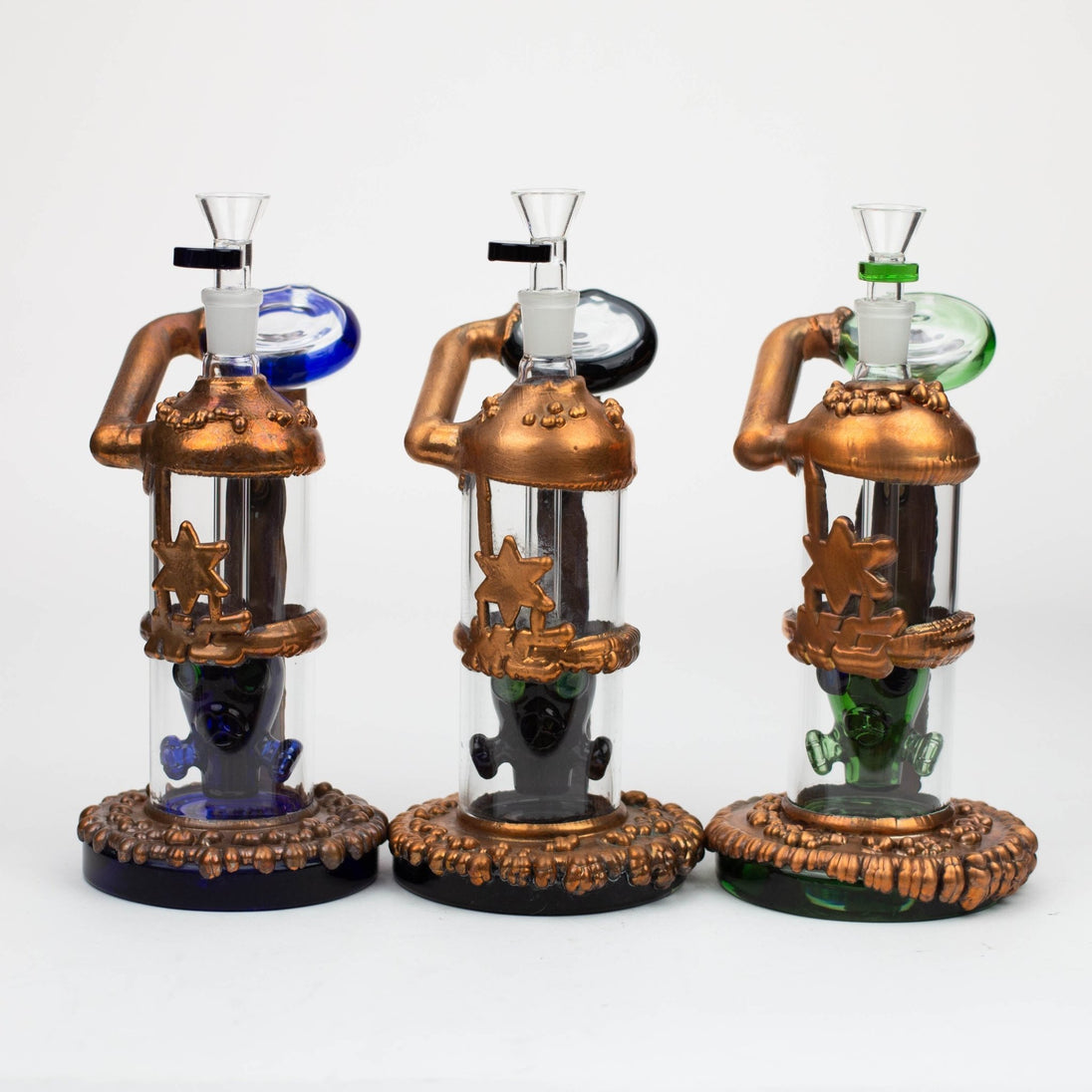 NG-9" Copper Plated Gas Mask Bubbler - Glasss Station