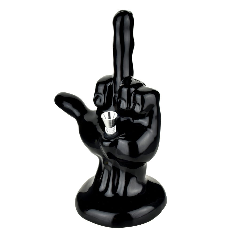 One-Fingered Salute Ceramic Bong - Glasss Station