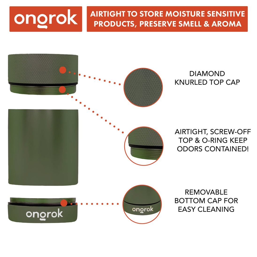 Ongrok Aluminum Metal Storage Jar - Glasss Station