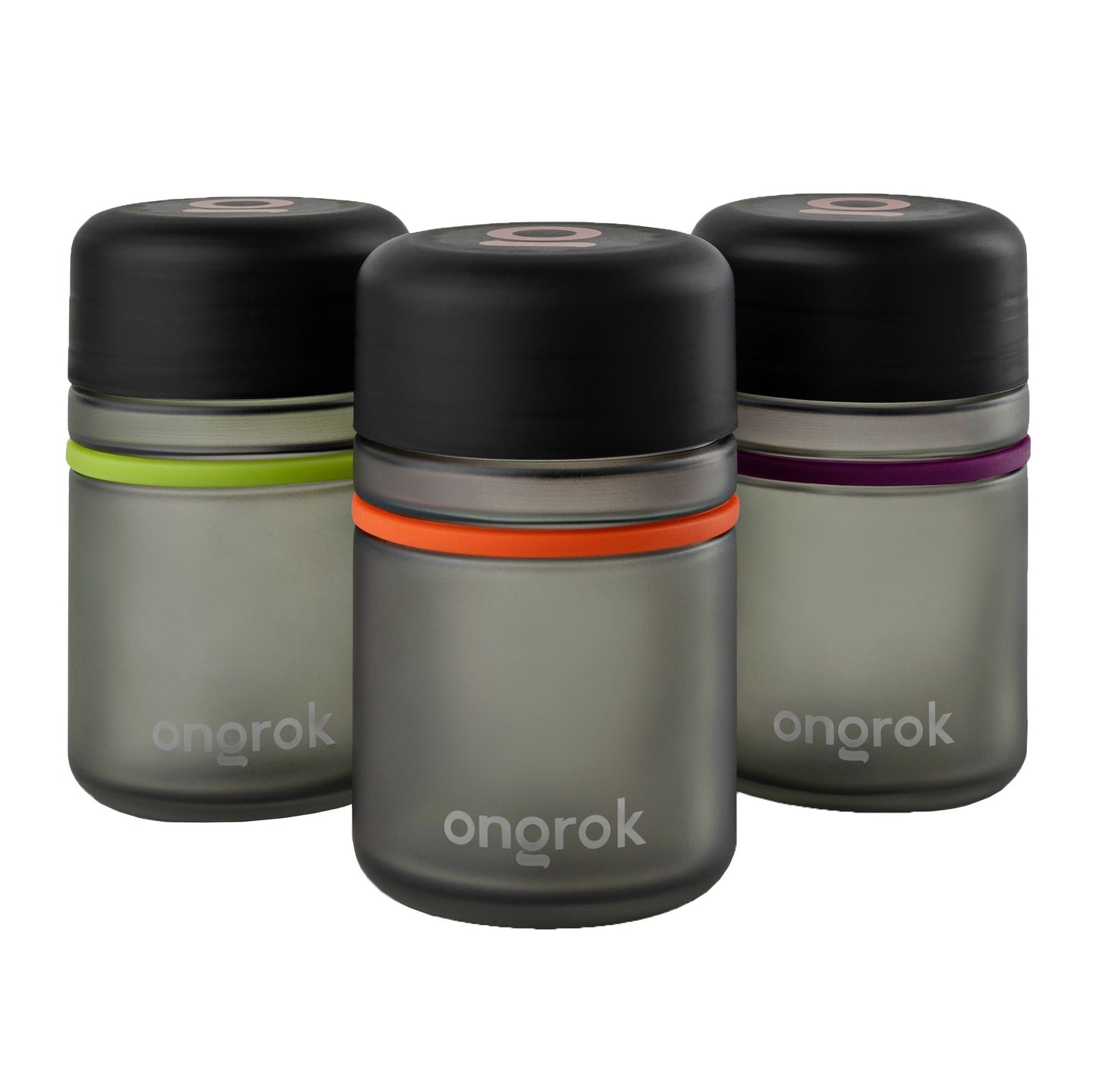 Ongrok Child Resistant Glass Storage Jar 3 Pack - Glasss Station