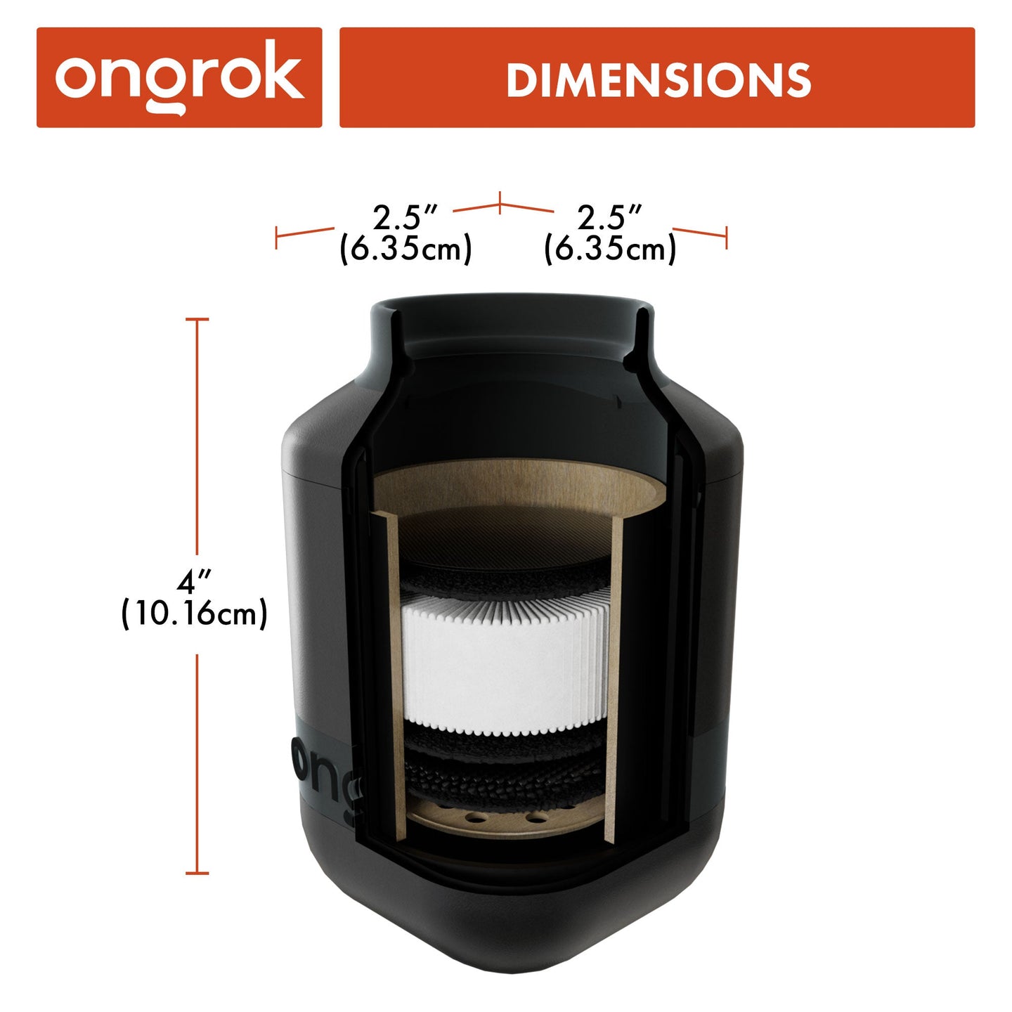 Ongrok Personal Air Filter w/ Replaceable Cartridges - Glasss Station