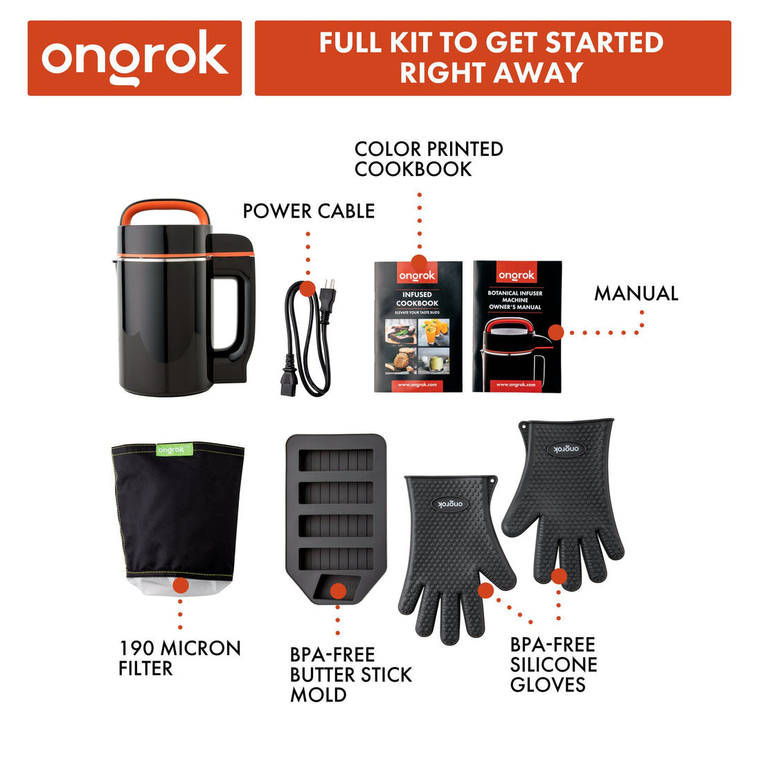 Ongrok Small Botanical Infuser Machine and Kit - Glasss Station