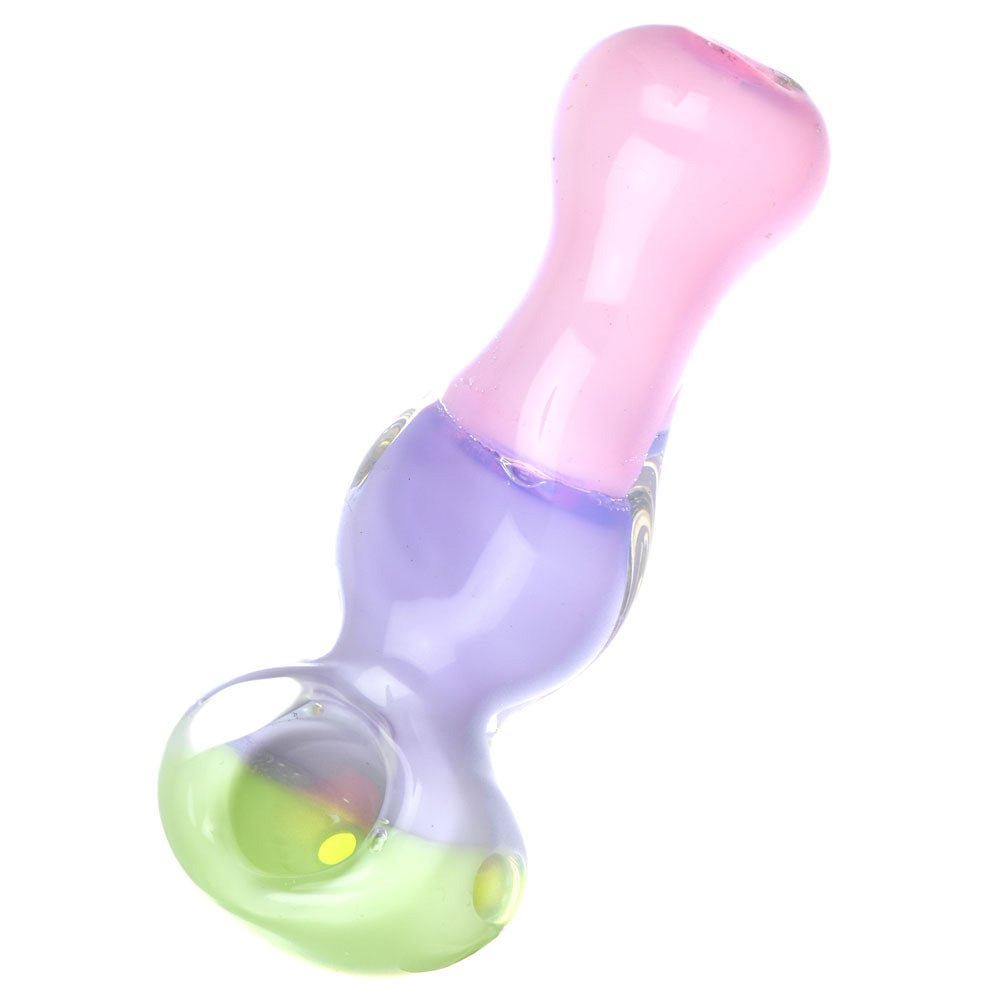 Pastel Color Block Glass 3.75" Spoon Pipe - Glasss Station