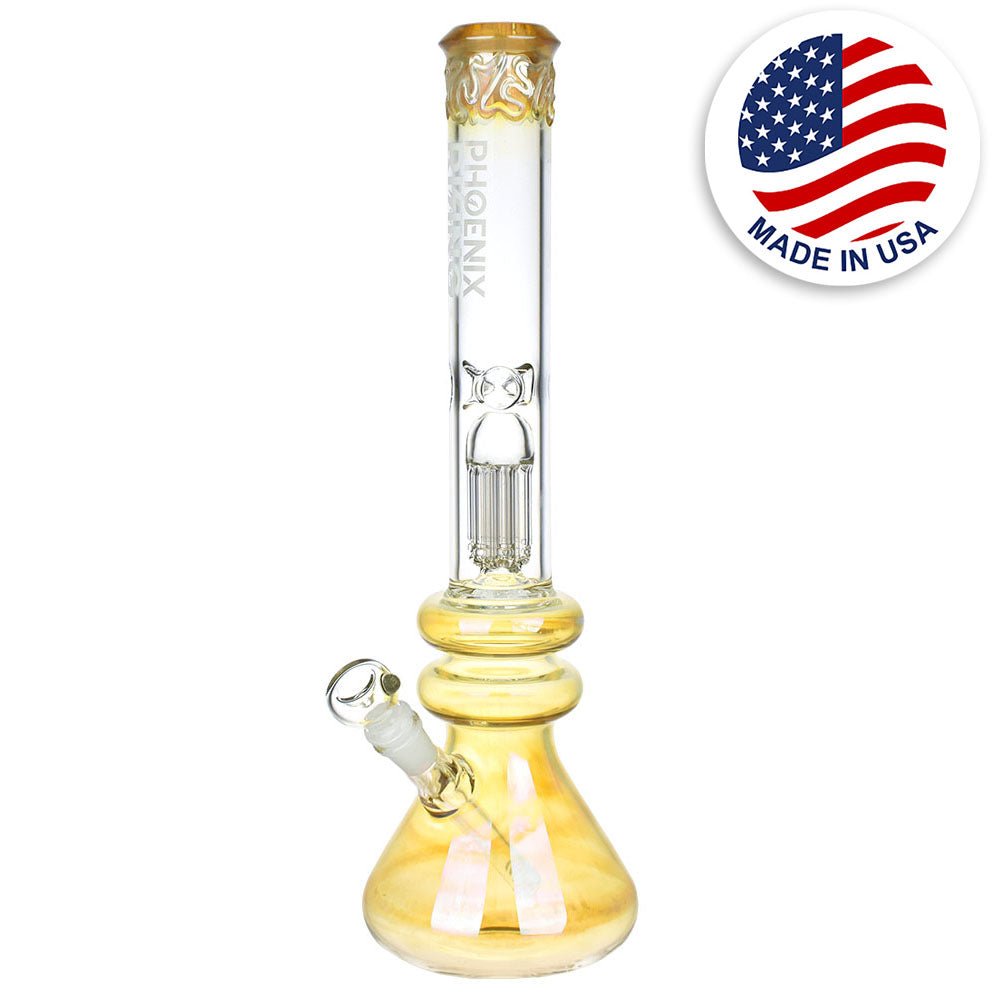 Phoenix Rising Double Bauble 17.5" Beaker Water Pipe - Glasss Station