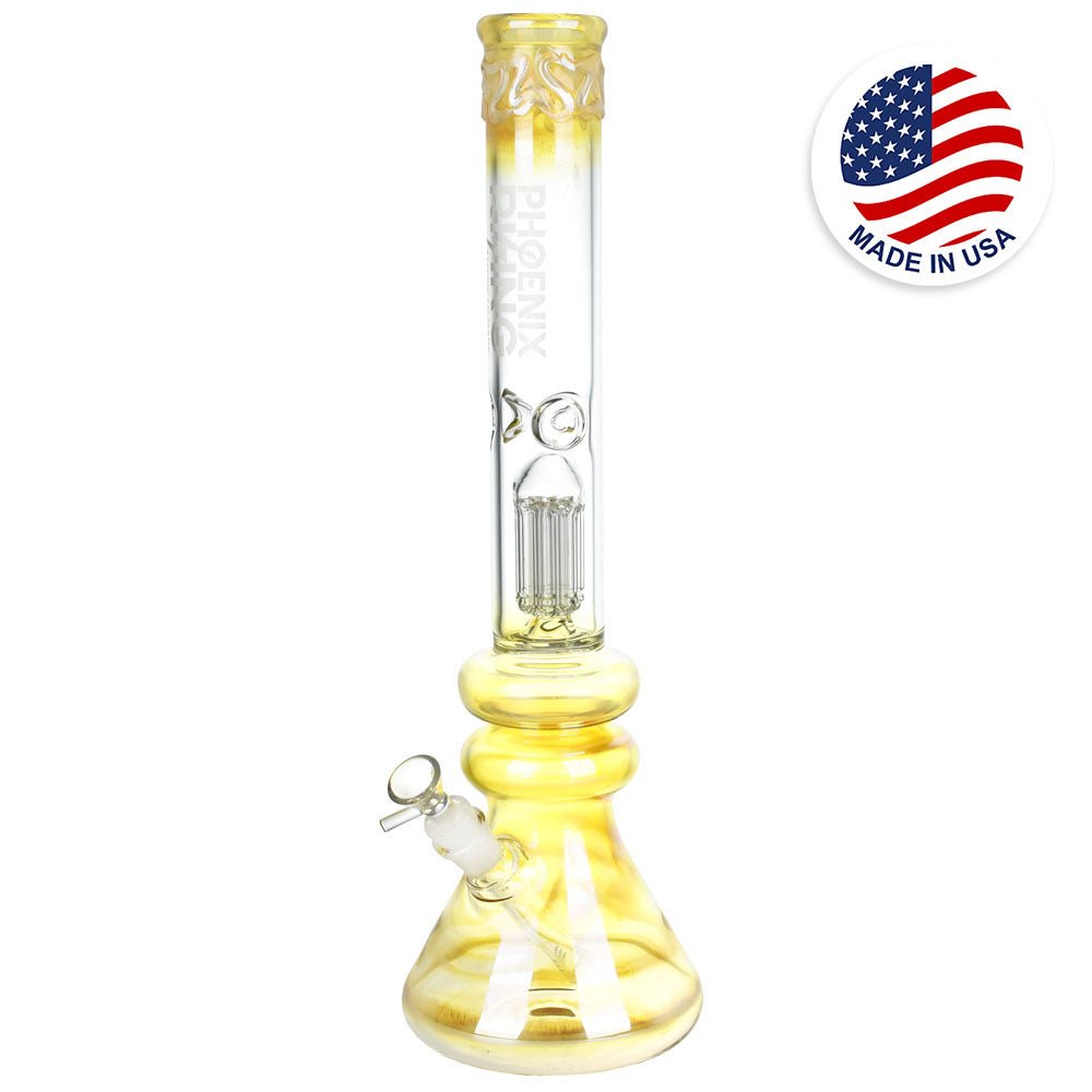 Phoenix Rising Double Bubble Beaker 18" Water Pipe - Glasss Station