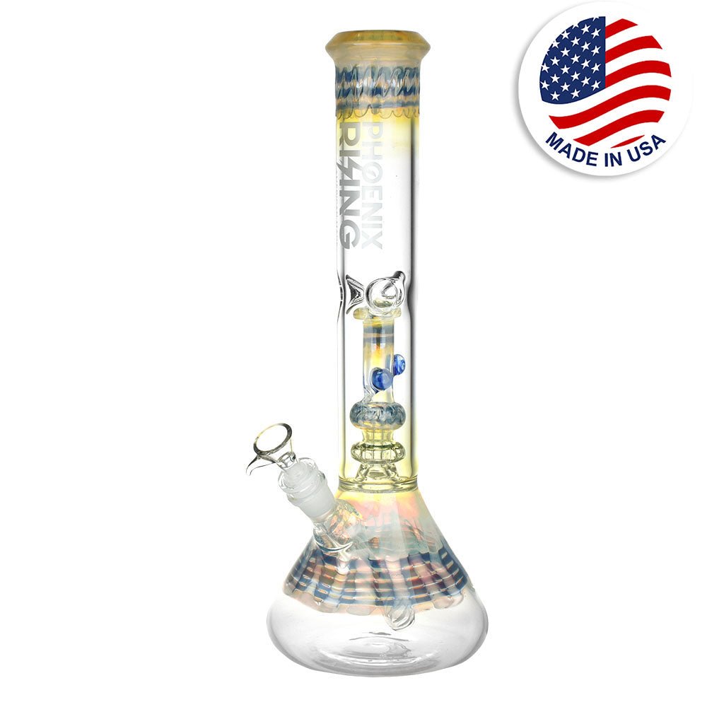 Phoenix Rising Mini Pipe Perc 15" Beaker Water Pipe - Glasss Station