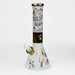 PHOENIX STAR-12.5" 7mm Sandblasted and Electroplated Glass Beaker Bong - Glasss Station