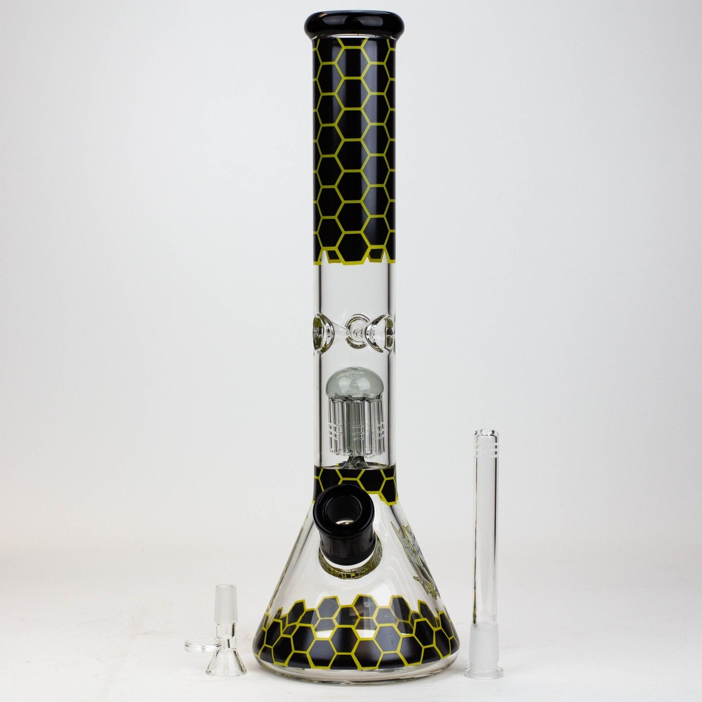 PROTECT YA NECK-15.5" 7mm Tree Arm Perc Glass Beaker Bong by Infyniti - Glasss Station