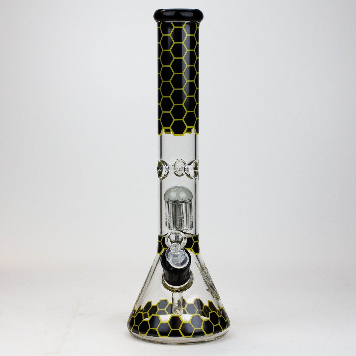 PROTECT YA NECK-15.5" 7mm Tree Arm Perc Glass Beaker Bong by Infyniti - Glasss Station