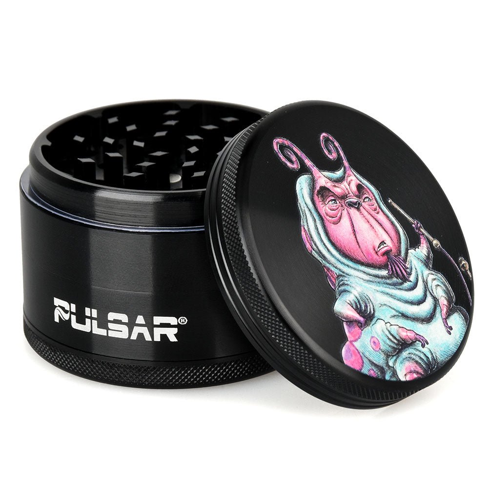 Pulsar Artist Series Malice Caterpillar 4 Piece 2.5" Metal Grinder - Glasss Station