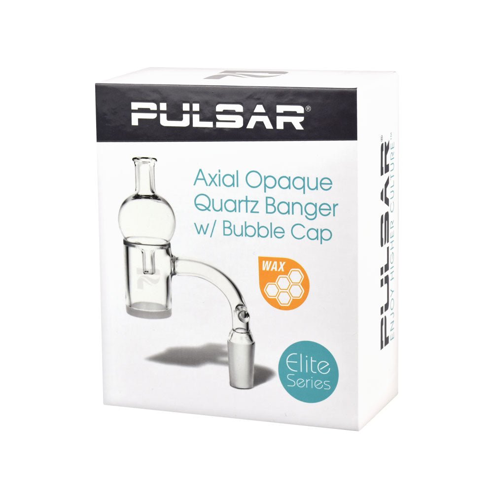 Pulsar Axial Opaque Quartz Banger w/ Bubble Carb Cap - Glasss Station