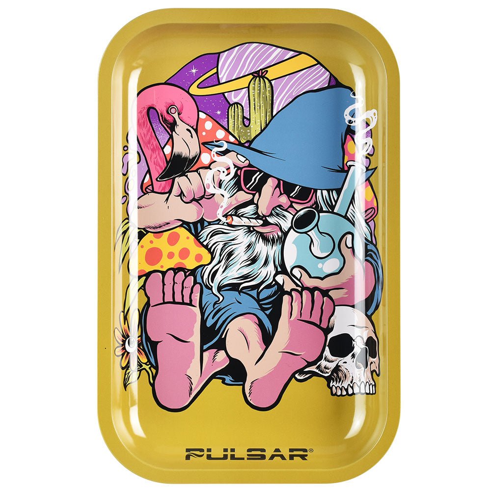 Pulsar Flamingo Wizard Metal Rolling Tray - Glasss Station