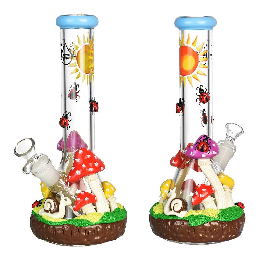 Pulsar Ladybug Shroom 10.25" Beaker Water Pipe - Glasss Station