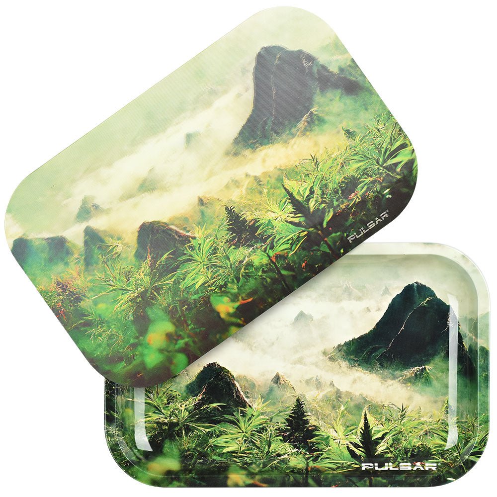 Pulsar Sacred Valley Metal Rolling Tray w/ 3D Lid - Glasss Station