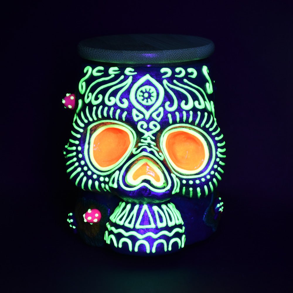 Pulsar Sugar Skull Glass Jar - Glasss Station