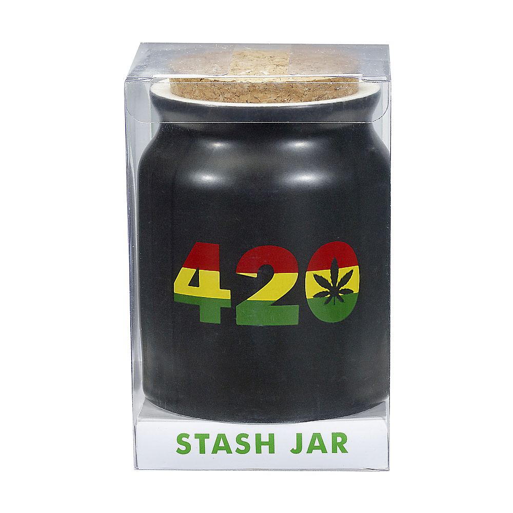 Rasta 420 Stash Jar - Glasss Station