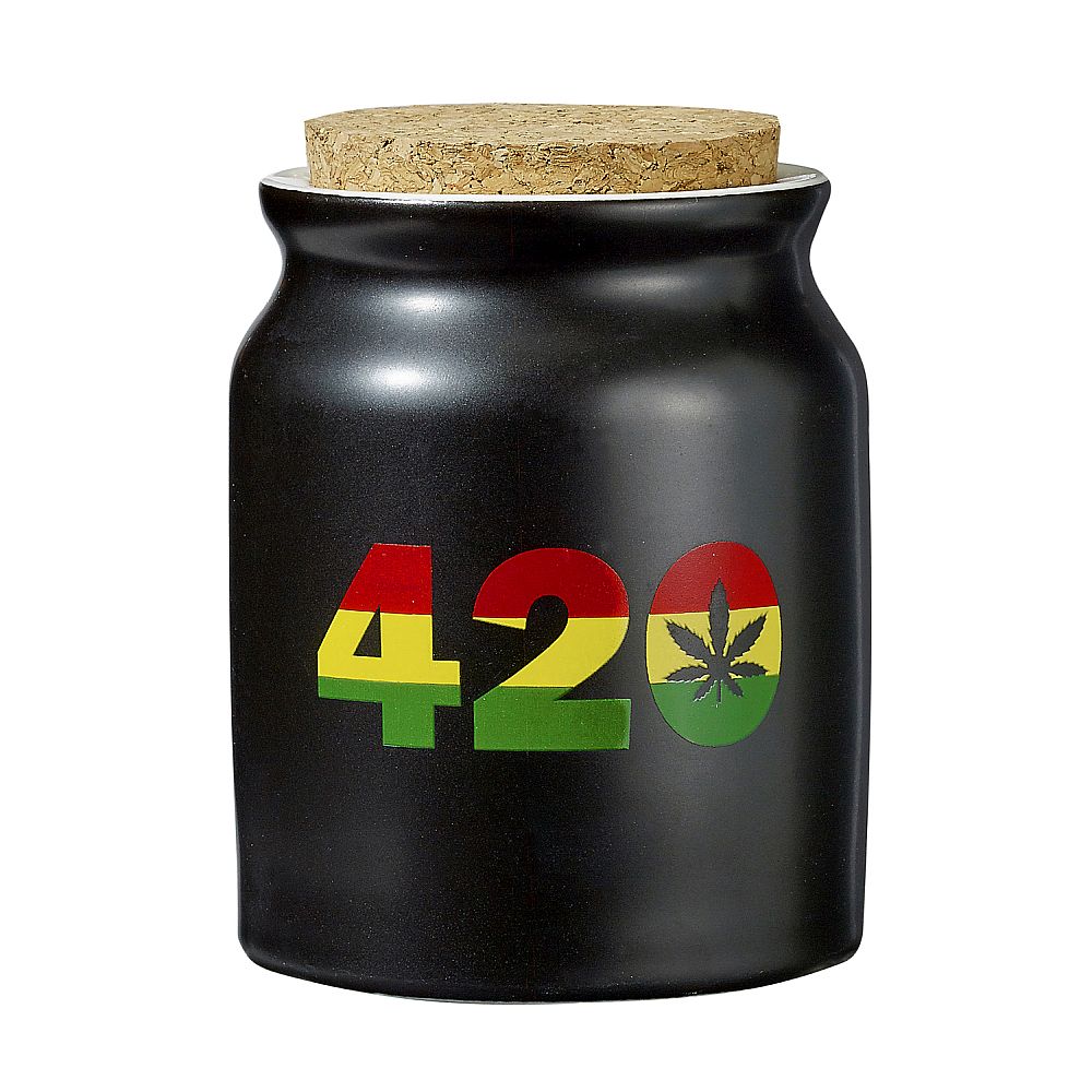 Rasta 420 Stash Jar - Glasss Station