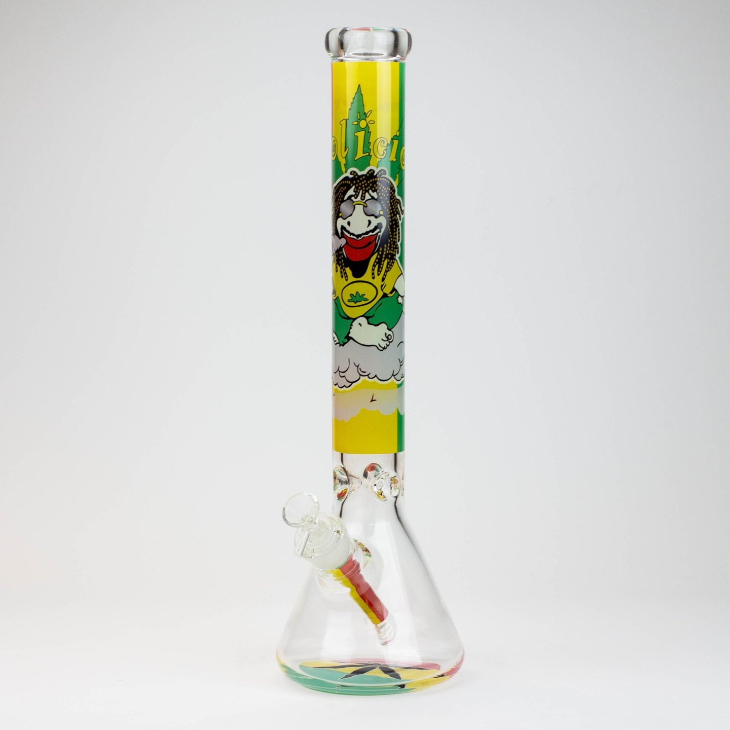 Rasta Man 17.5" 7mm Glass Beaker Bong - Glasss Station