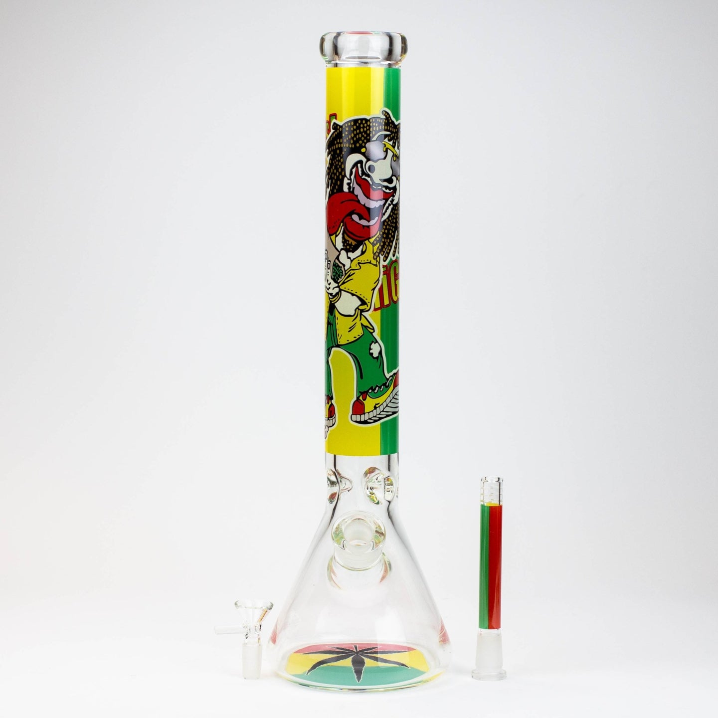 Rasta Man 17.5" 7mm Glass Beaker Bong - Glasss Station