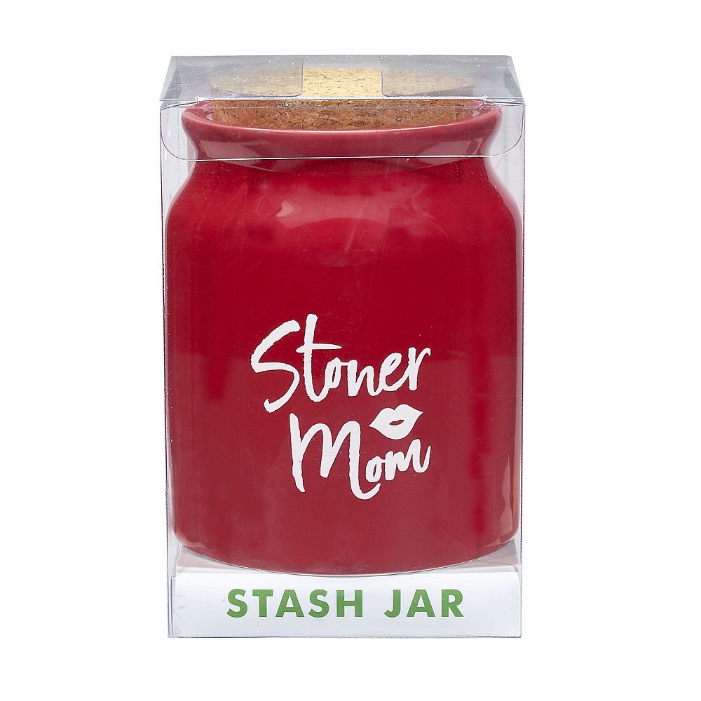 Red Stoner Mom Stash Jar - Glasss Station