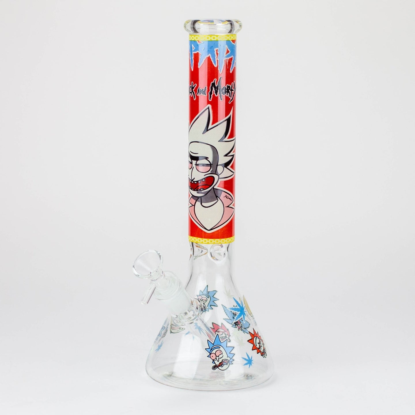 RM Cartoon 12" Glow in the Dark Beaker Bong - Glasss Station