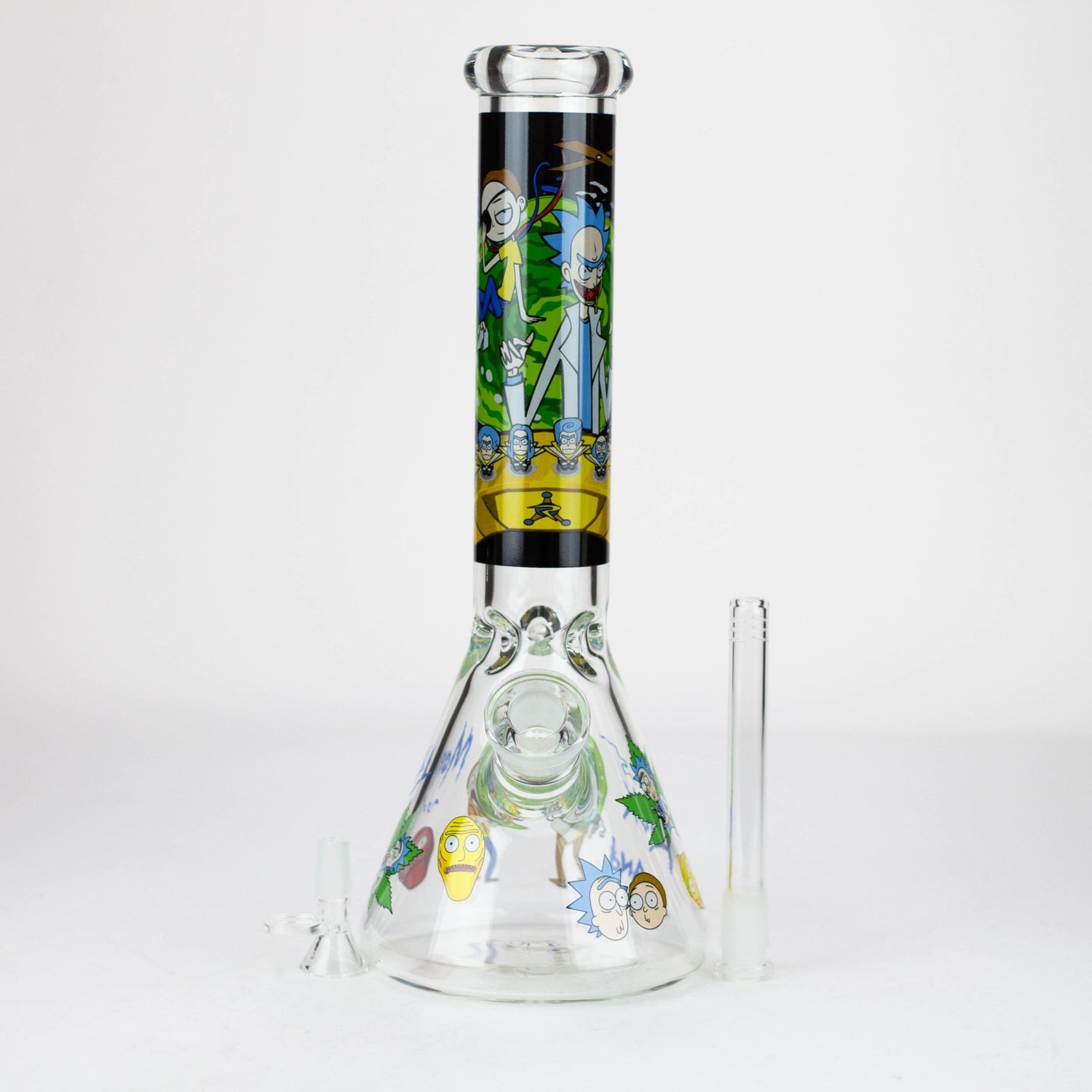 RM Cartoon 14" 7mm Glass Beaker Water Pipe-Assorted Designs - Glasss Station