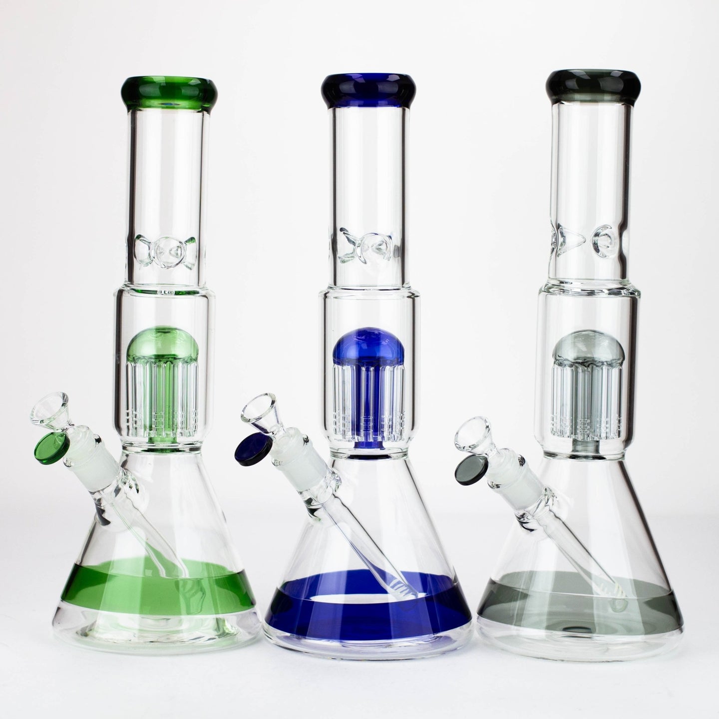 Single 8 Arm Perc 14" Glass Water Pipe - Glasss Station