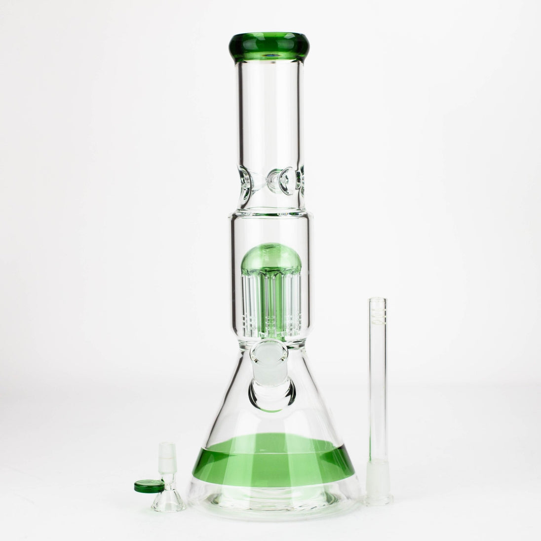 Single 8 Arm Perc 14" Glass Water Pipe - Glasss Station