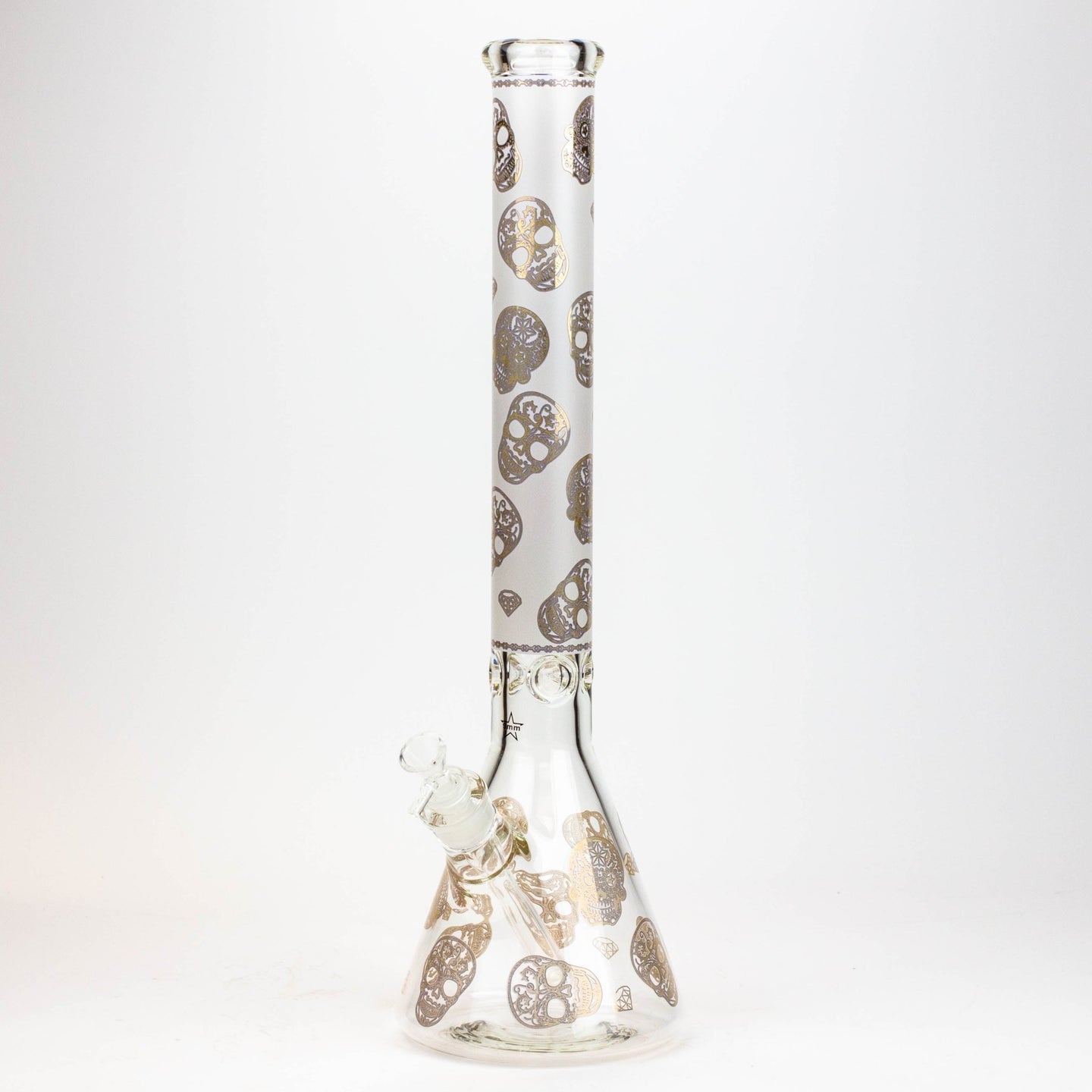 Skull Pattern 20" 9mm Beaker Bong - Glasss Station