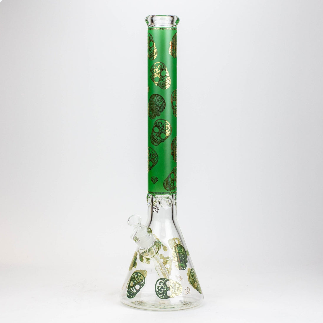 Skull Pattern 20" 9mm Beaker Bong - Glasss Station