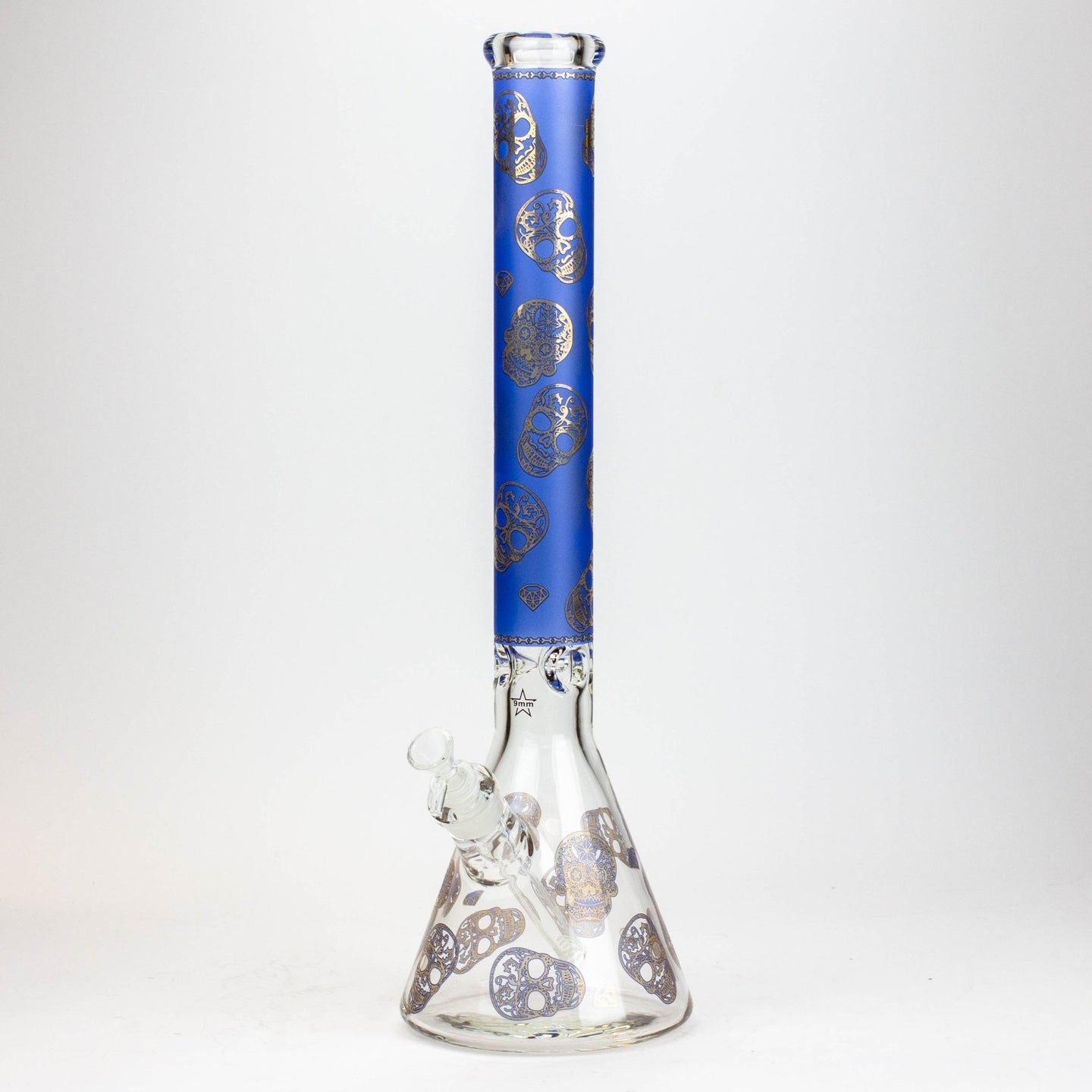 Skull Pattern 20" 9mm Beaker Bong - Glasss Station