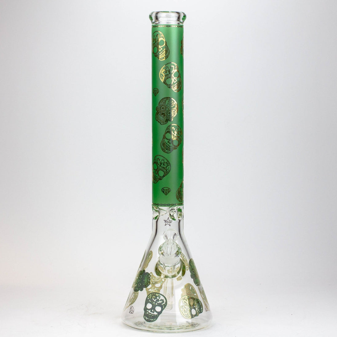 Skull Pattern 20" 9mm Beaker Bong - Glasss Station