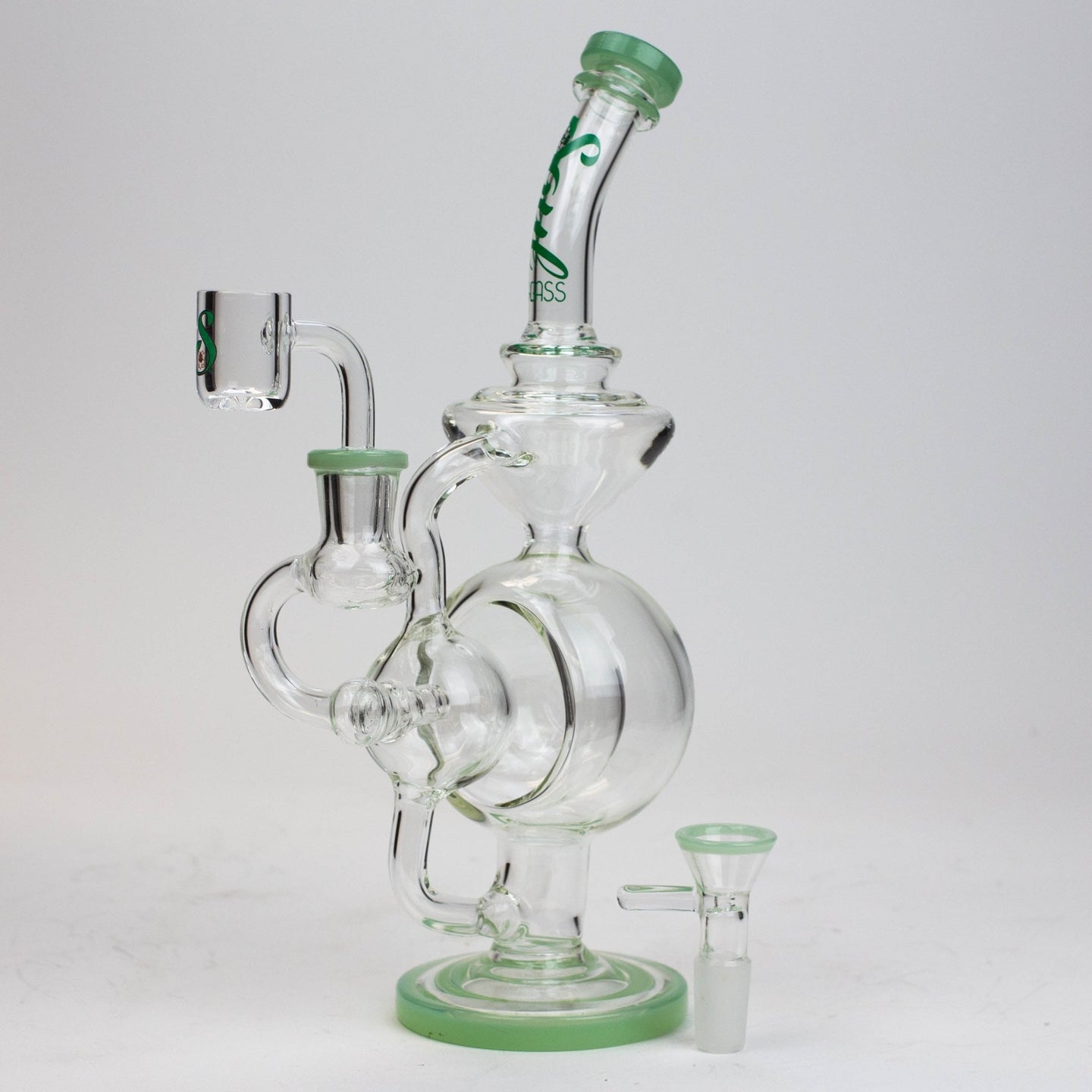 SOUL Glass 9" 2-in-1 Recycler Bong/Rig - Glasss Station