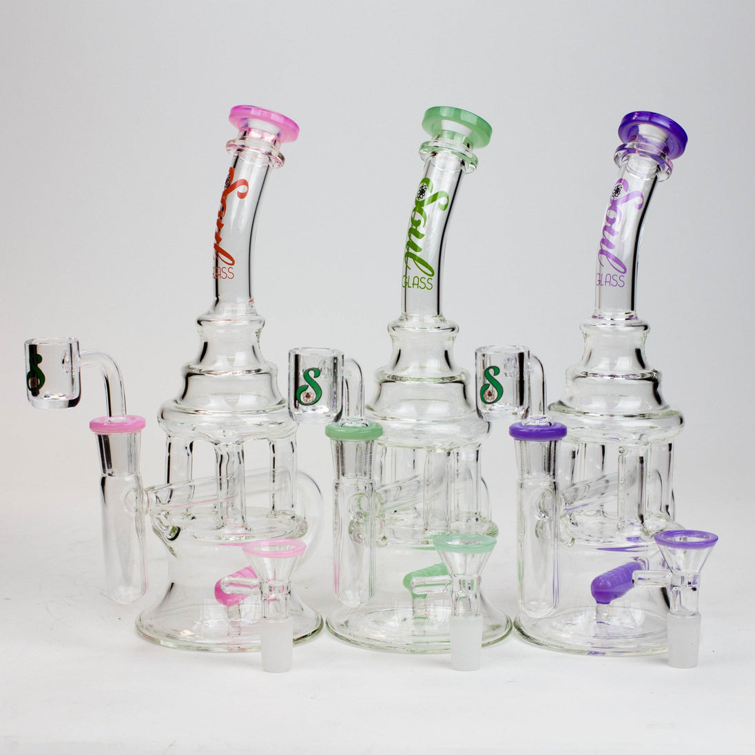 SOUL Glass 9" 2-in-1 Recycler Bong/Rig - Glasss Station