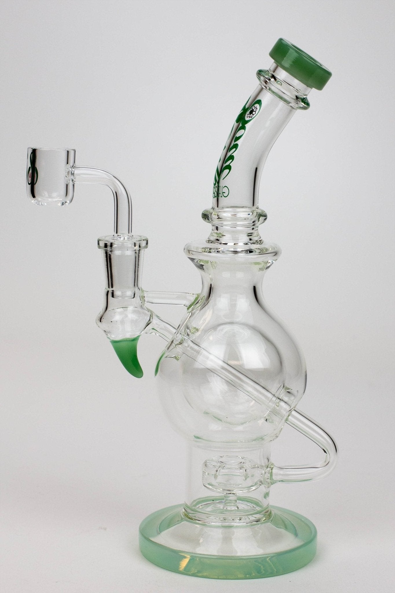 SOUL Glass 9.5" 2-in-1 Double Sphere Recycler Bong/Rig - Glasss Station