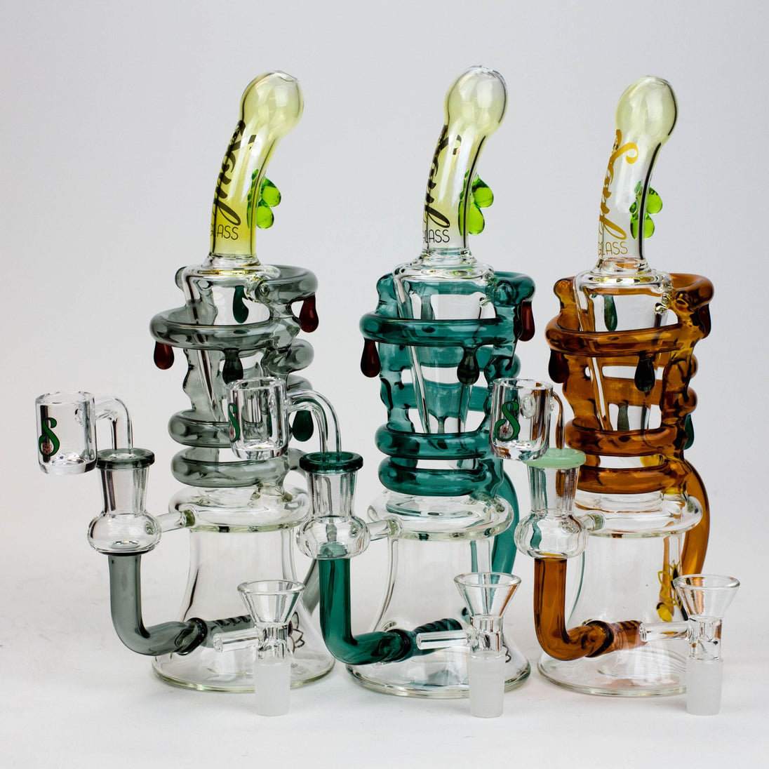 SOUL Glass 9.5" 2-in-1 Recycler Bong/Rig - Glasss Station