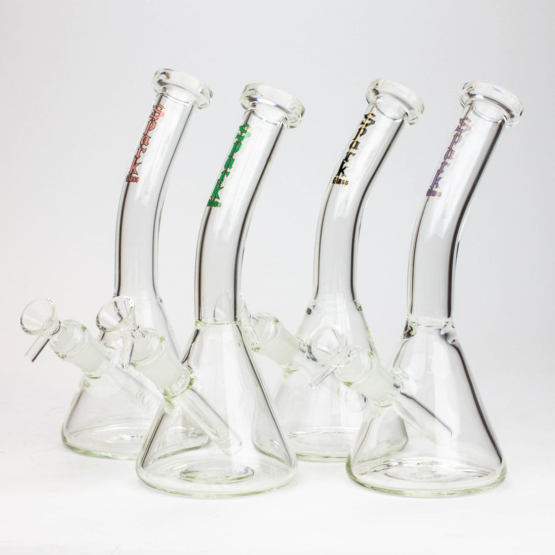 SPARK 10" Bent Neck Beaker Bong - Glasss Station