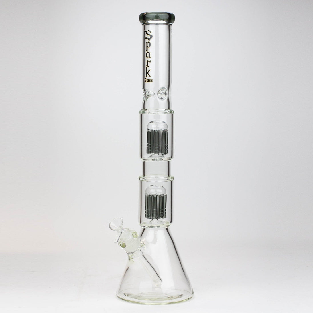 SPARK 19" 7mm Double Perc Beaker Bong - Glasss Station