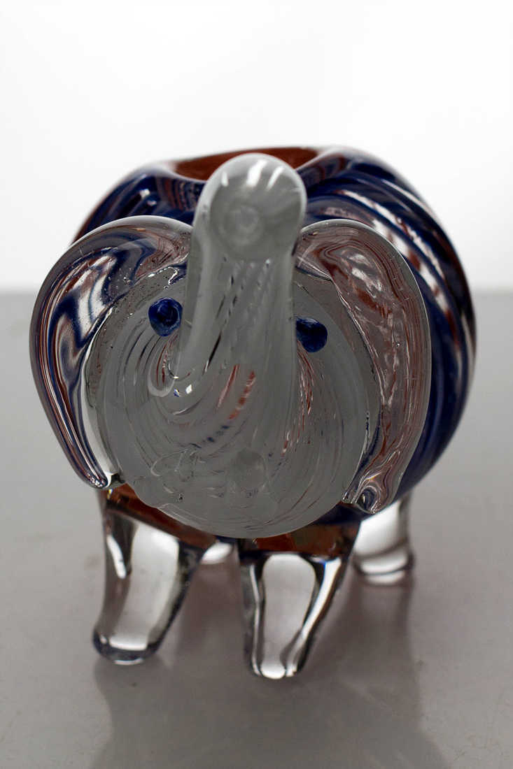 Standing Elephant Glass Hand Pipe - Glasss Station