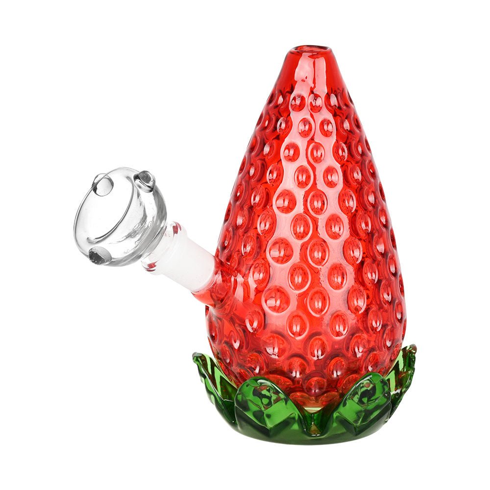 Strawberry 4.25" Glass Bubbler - Glasss Station