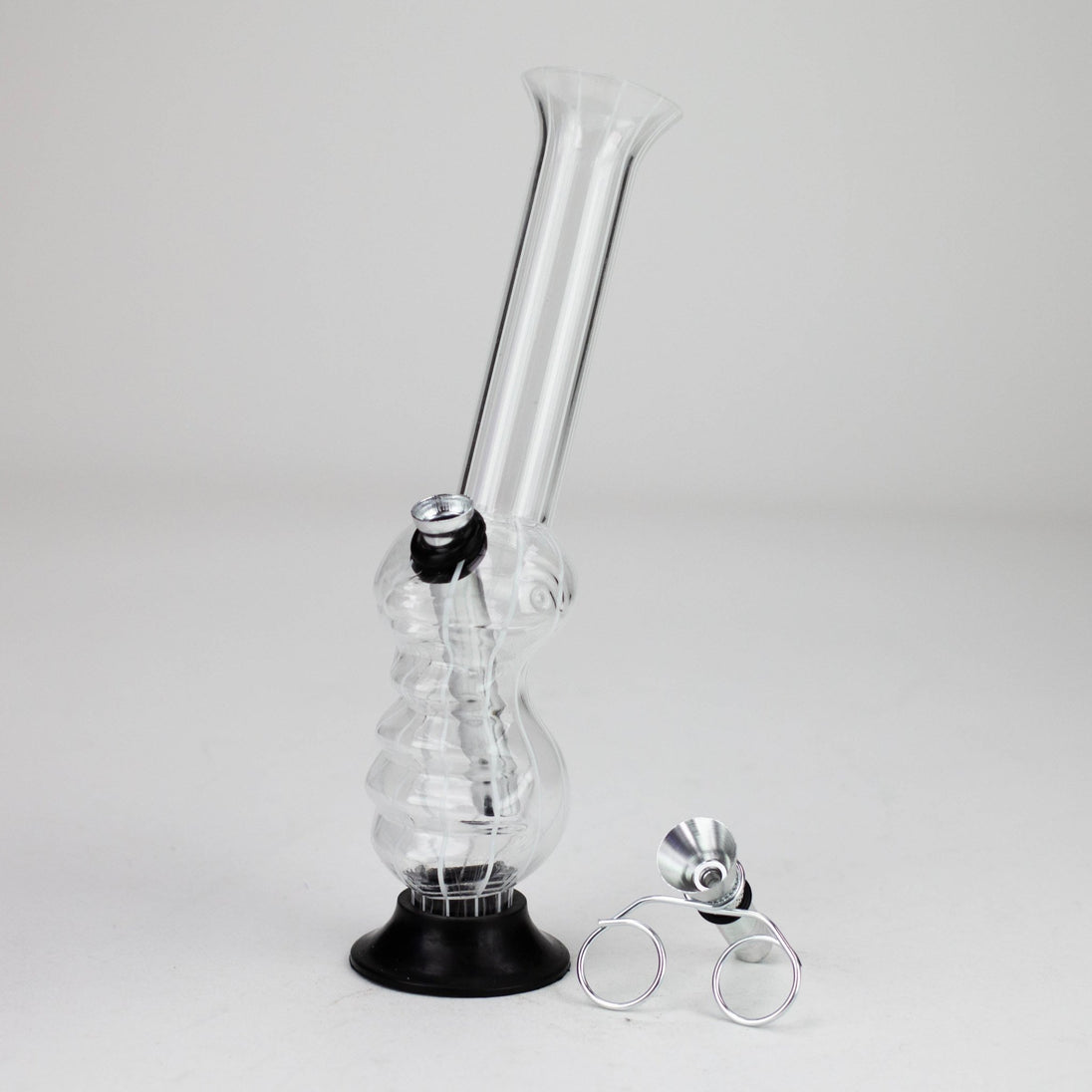 Stripe 8" Acrylic Water Pipe - Glasss Station